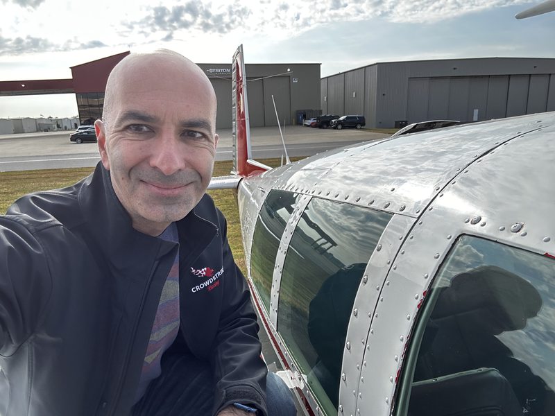 Ian Amit beside N9363V