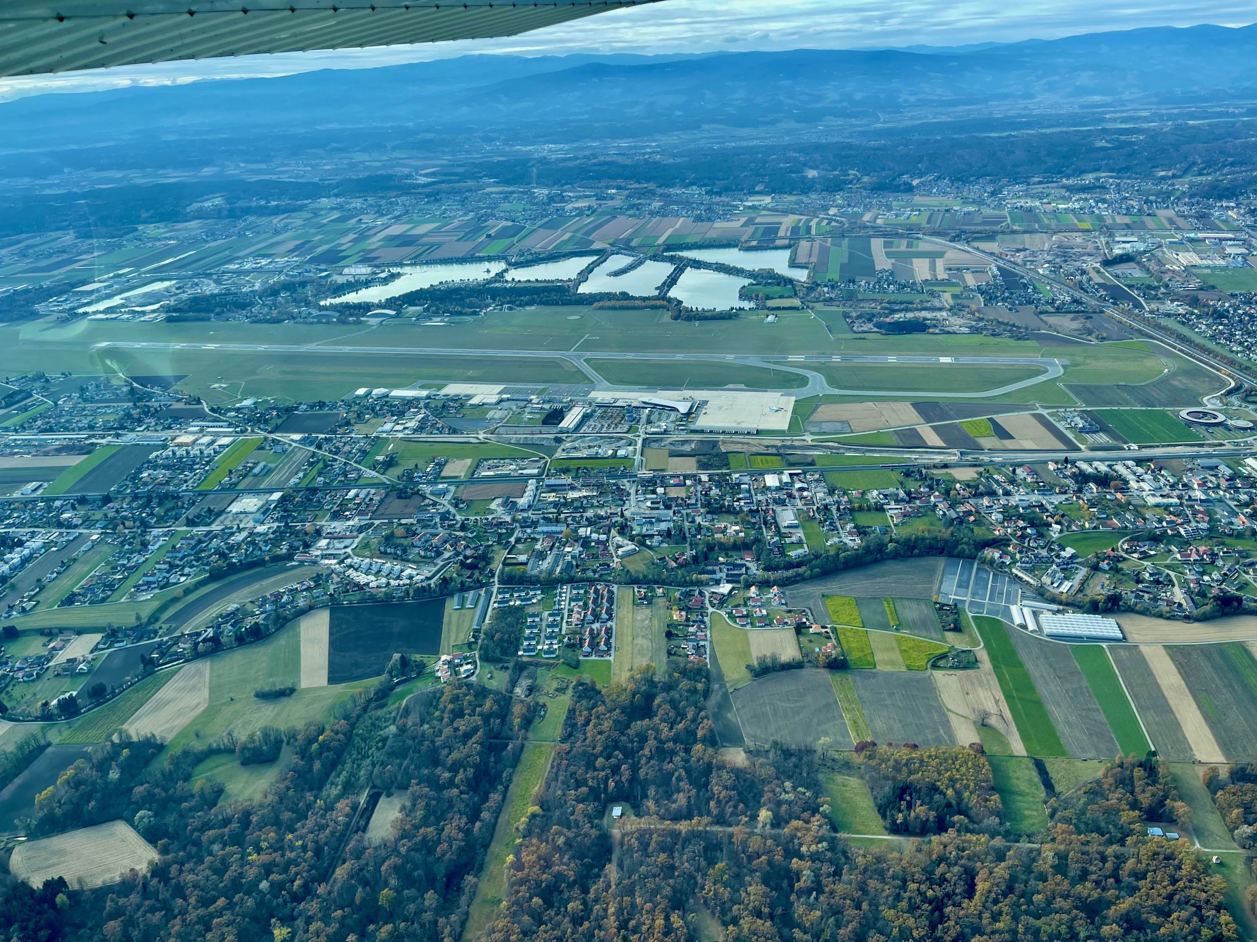 Approaching Graz international airport