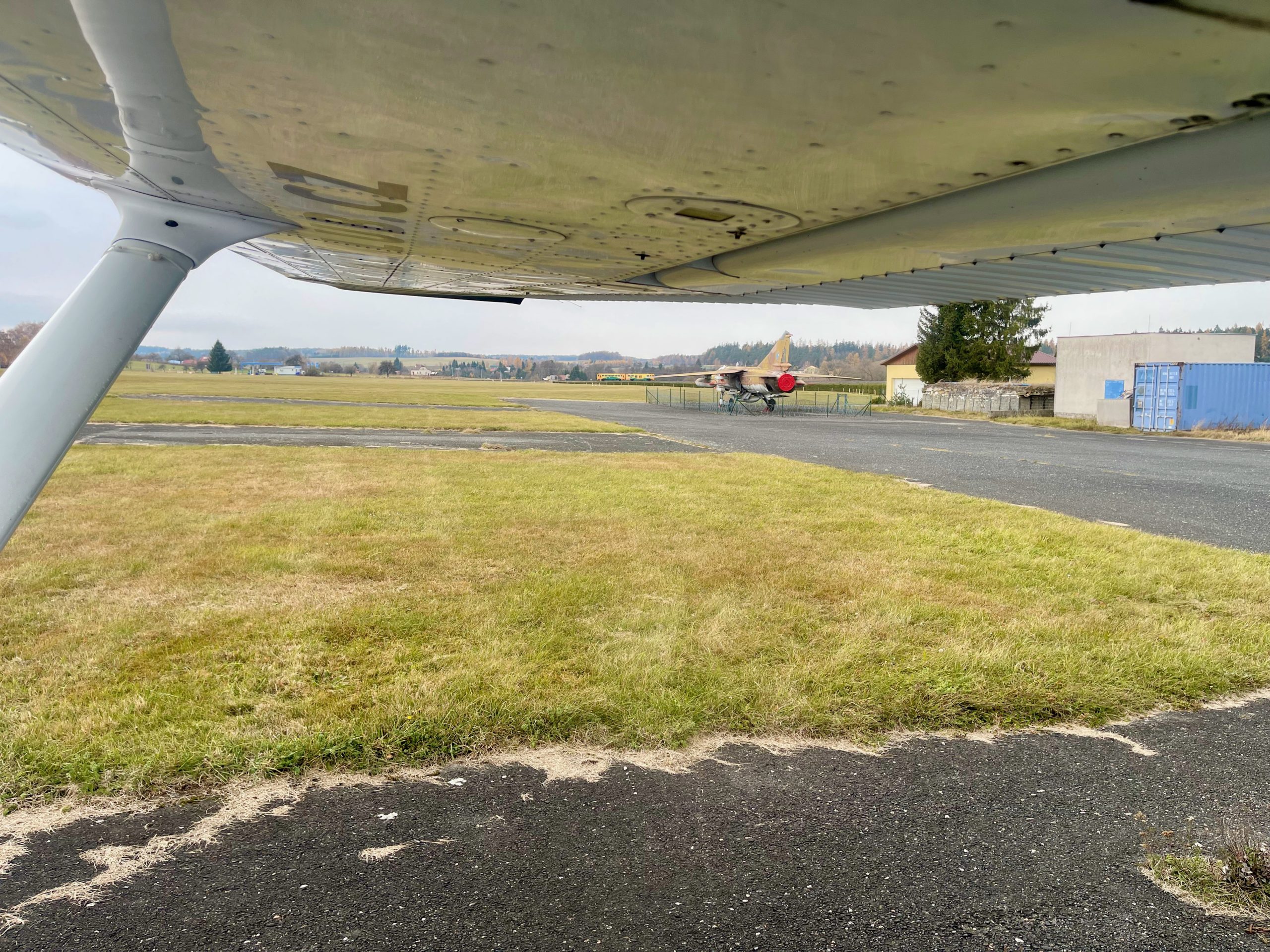 Parked at LKZB to wait for better weather